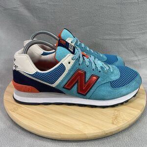New Balance 574 Women’s Size US 10 B Blue Orange Shoe Sneaker Athletic WL574SMB